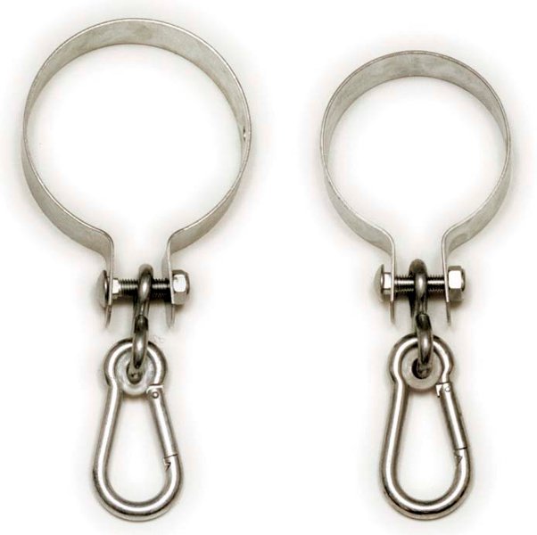 4 Stück, PREMIUM Schaukelhaken M12x250 mm MIT KARABINER für Holzstärke